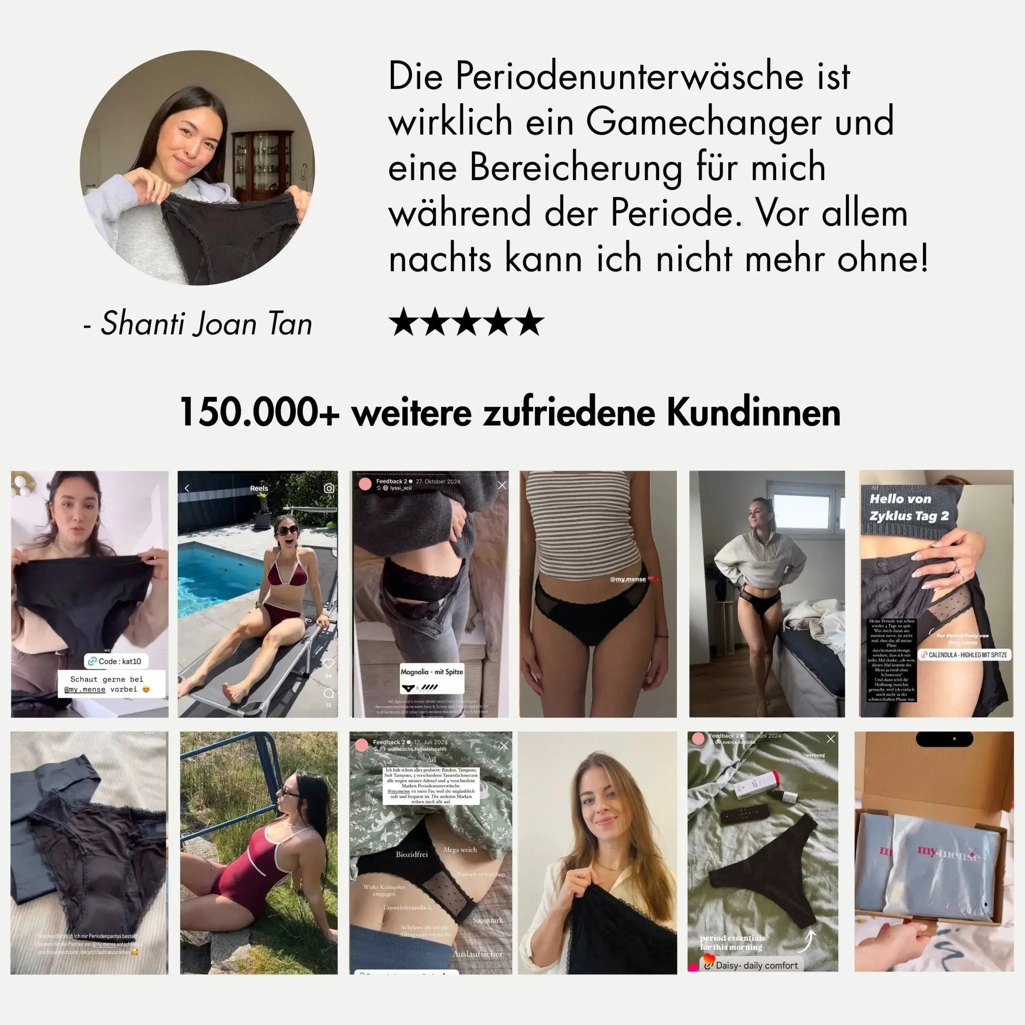 Oferta de verano: 4 braguitas de tela para la menstruación