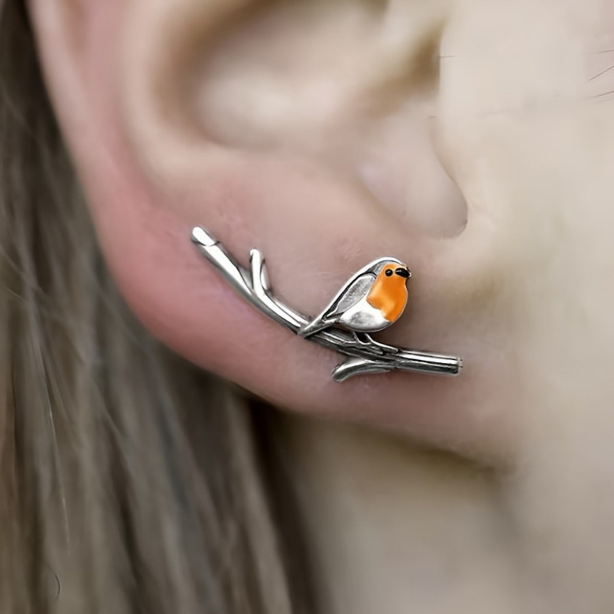Pendientes de pájaros de dibujos animados