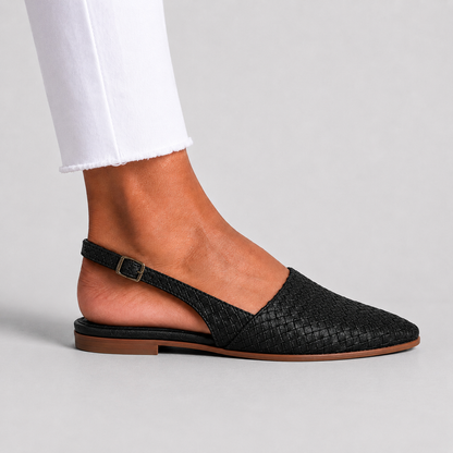 Claudia | Mocasines con tira trasera trenzada