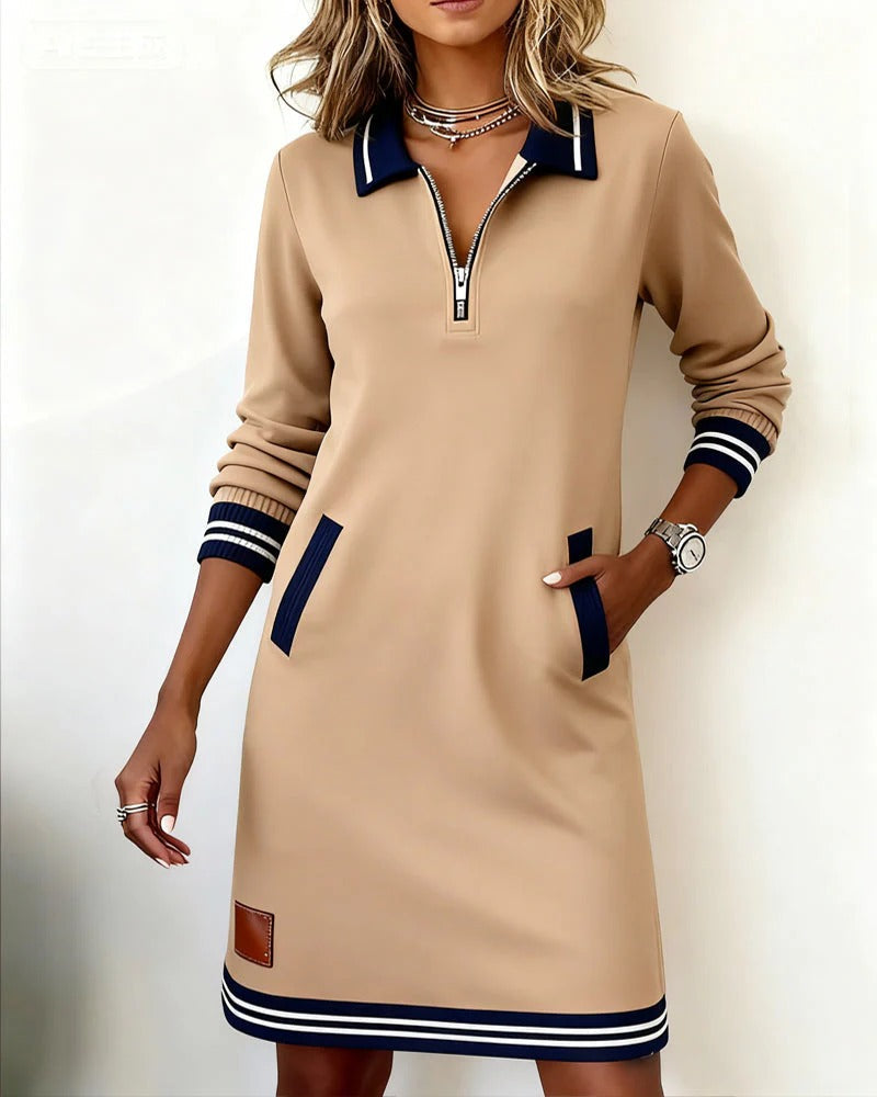 Maria | Vestido con cremallera frontal