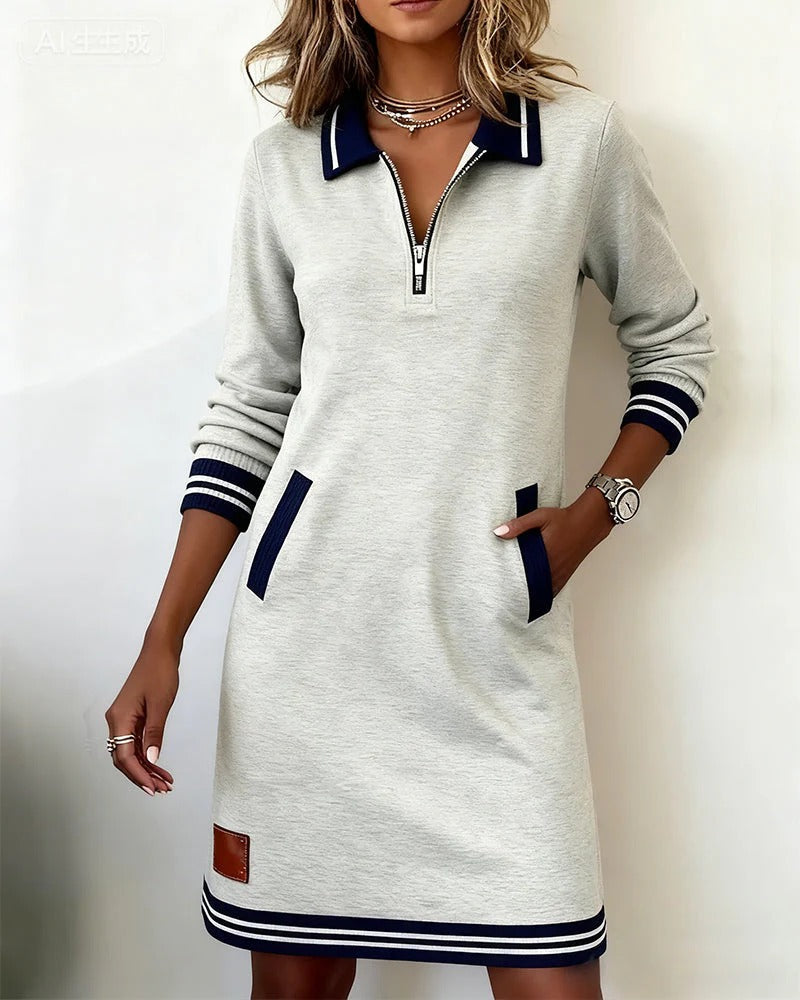 Maria | Vestido con cremallera frontal