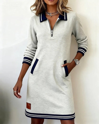 Maria | Vestido con cremallera frontal