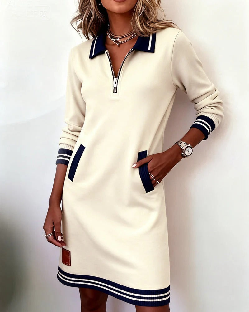 Maria | Vestido con cremallera frontal