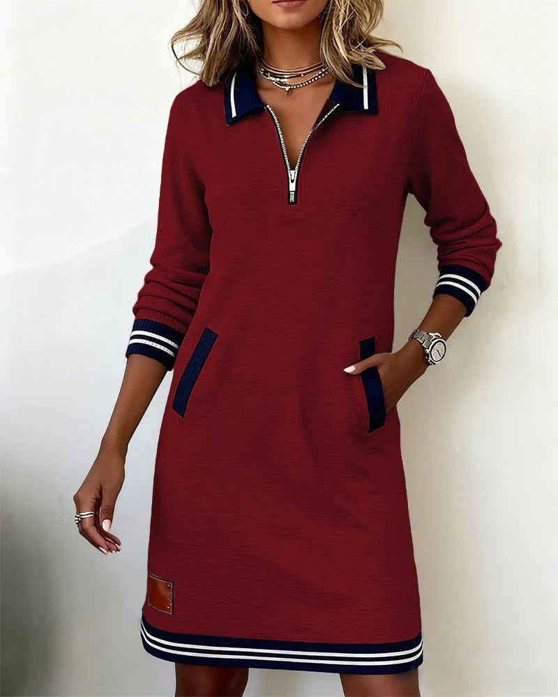 Maria | Vestido con cremallera frontal