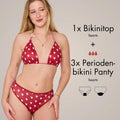 Conjunto de bikini para el periodo «Hearts» - 3 braguitas + top
