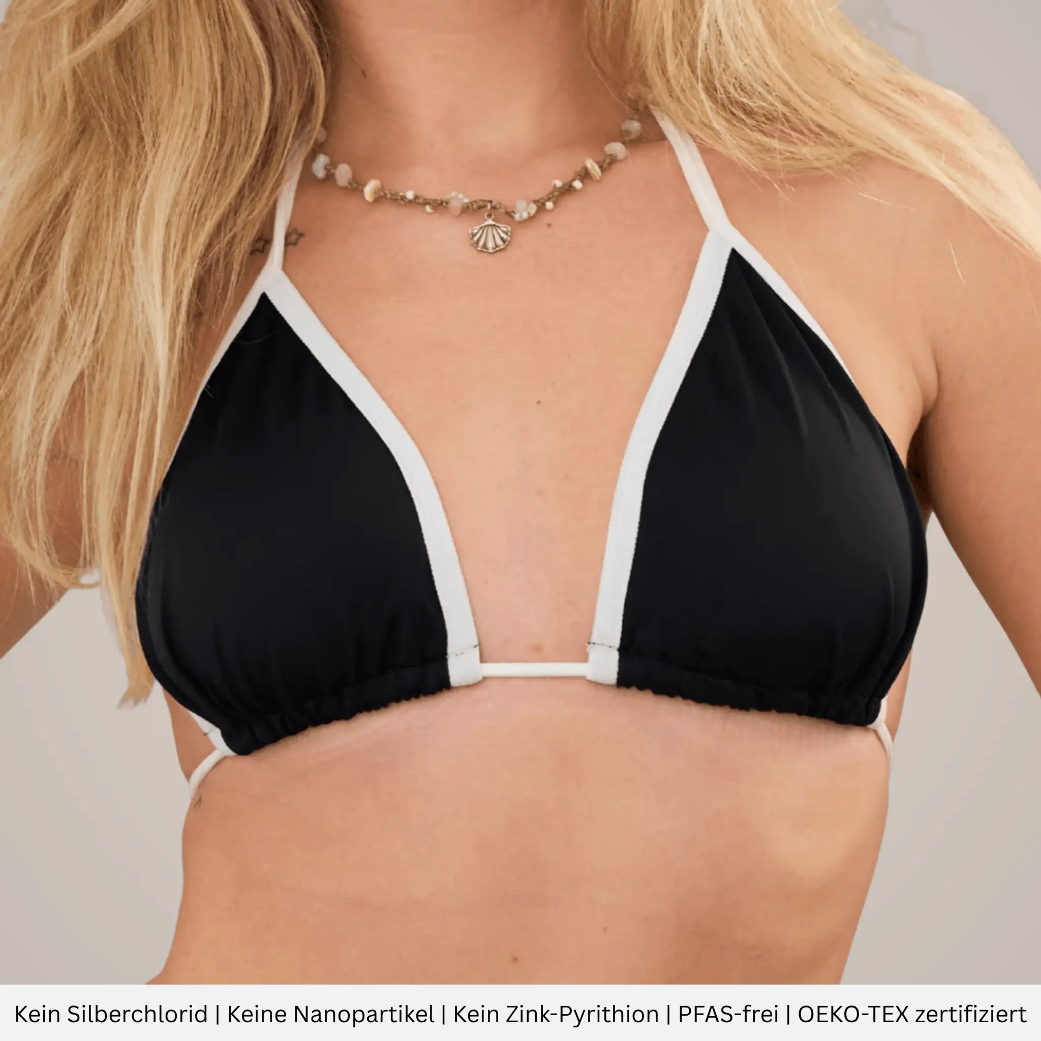 Top de bikini de dos piezas negro