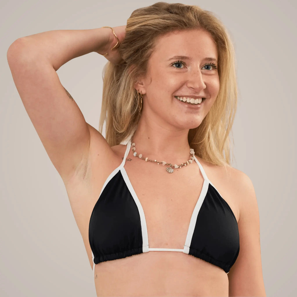 Top de bikini de dos piezas negro